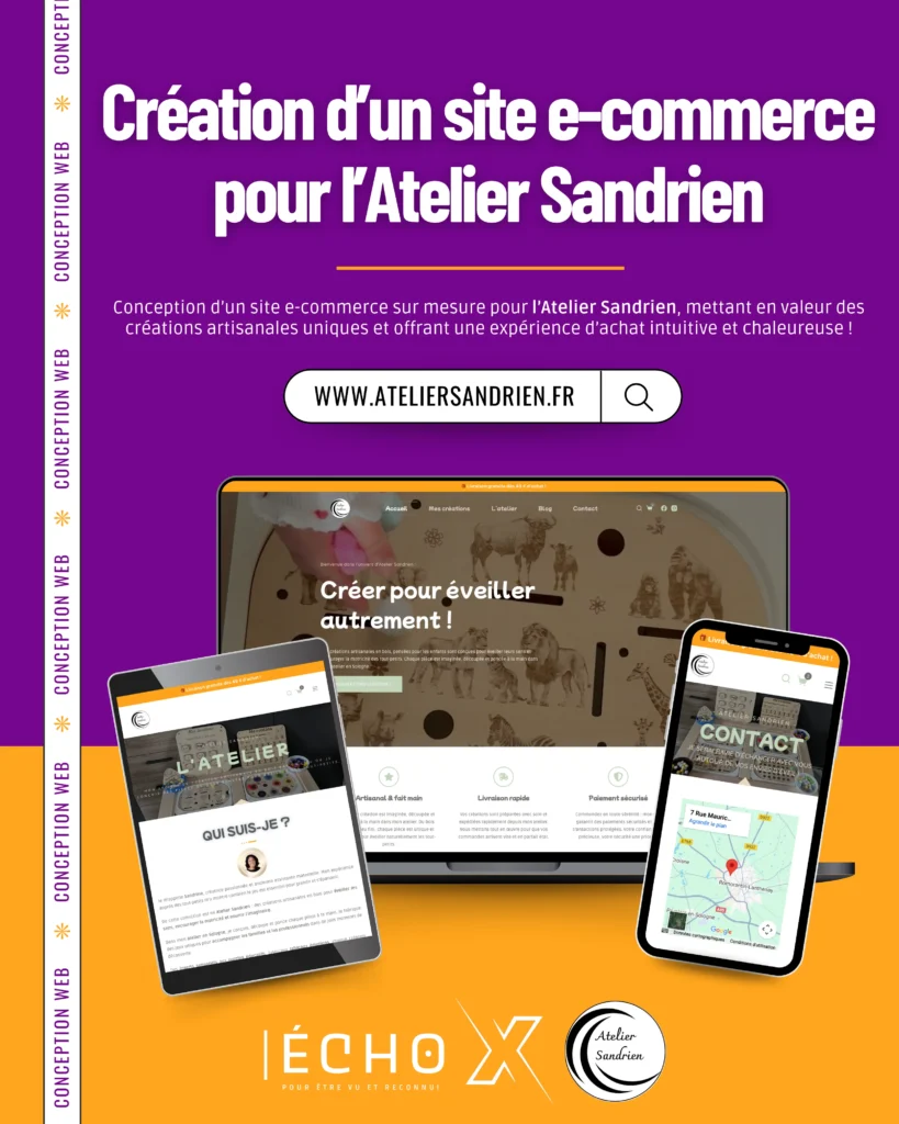 Création d&rsquo;un site e-commerce pour l&rsquo;Atelier Sandrien