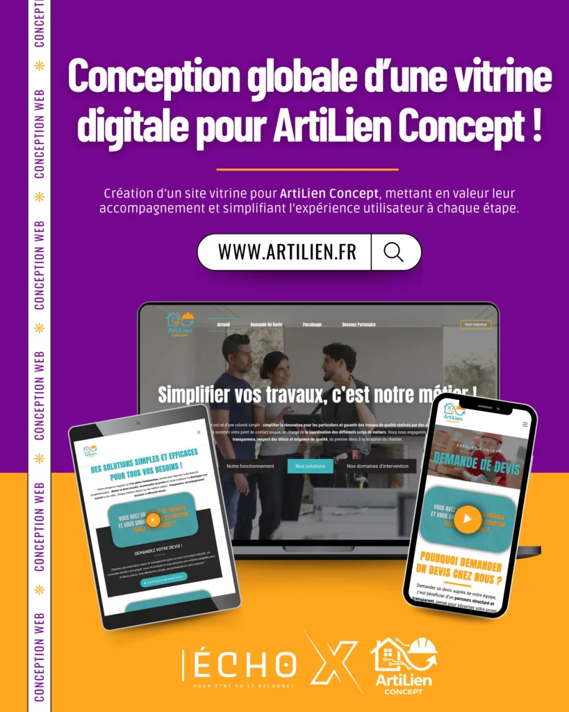Conception site web pour ArtiLien Concept !