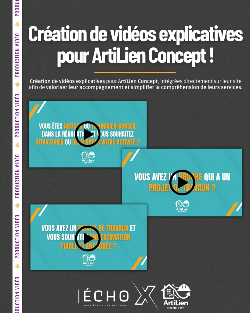 Création de vidéos explicatives pour ArtiLien Concept !