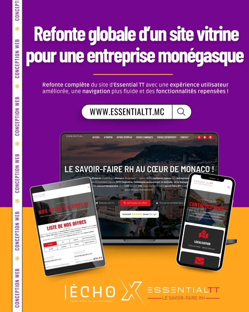 Refonte globale du site vitrine pour une entreprise monégasque !